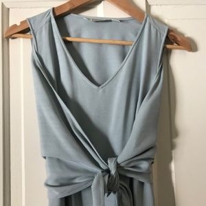 Tommy Bahama Sleevless Tie Front Silk Dress